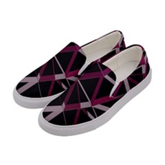 3d Lovely Geo Lines Iii Women s Canvas Slip Ons by Uniqued