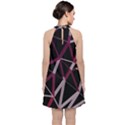 3d Lovely Geo Lines Iii Velvet Halter Neckline Dress  View2