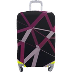 3d Lovely Geo Lines Iii Luggage Cover (large) by Uniqued