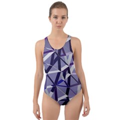 3d Lovely Geo Lines Ix Cut-out Back One Piece Swimsuit by Uniqued