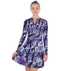 3d Lovely Geo Lines Ix Long Sleeve Panel Dress by Uniqued