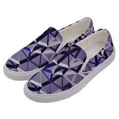 3d Lovely Geo Lines Ix Men s Canvas Slip Ons by Uniqued