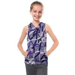 3d Lovely Geo Lines Ix Kids  Sleeveless Hoodie by Uniqued