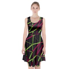 3d Lovely Geo Lines X Racerback Midi Dress by Uniqued