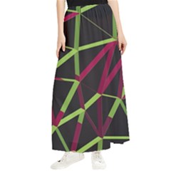 3d Lovely Geo Lines X Maxi Chiffon Skirt by Uniqued