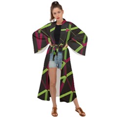 3d Lovely Geo Lines X Maxi Kimono by Uniqued