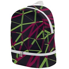 3d Lovely Geo Lines X Zip Bottom Backpack by Uniqued