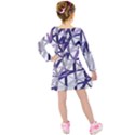 3D Lovely GEO Lines X Kids  Long Sleeve Velvet Dress View2