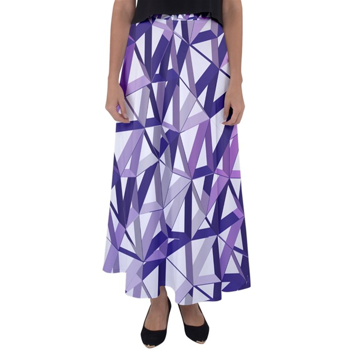 3D Lovely GEO Lines X Flared Maxi Skirt