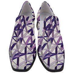 3d Lovely Geo Lines X Women Slip On Heel Loafers by Uniqued