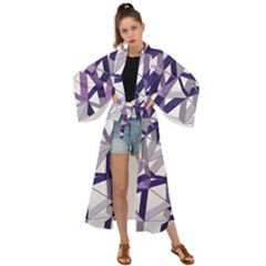 3d Lovely Geo Lines X Maxi Kimono by Uniqued