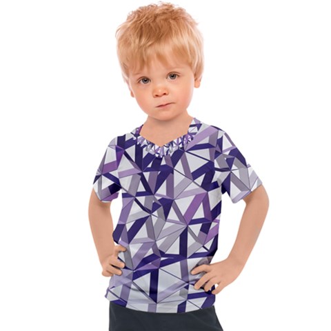 3d Lovely Geo Lines X Kids  Sports Tee by Uniqued