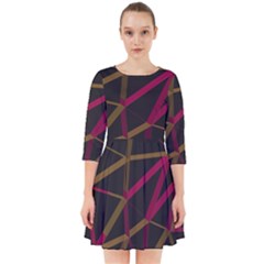 3d Lovely Geo Lines Xi Smock Dress by Uniqued