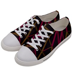 3d Lovely Geo Lines Xi Women s Low Top Canvas Sneakers by Uniqued