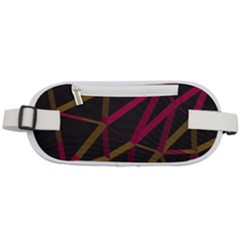 3d Lovely Geo Lines Xi Rounded Waist Pouch by Uniqued