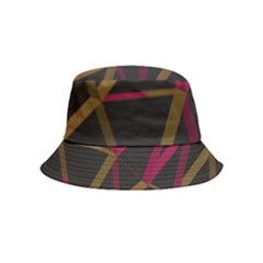 3d Lovely Geo Lines Xi Inside Out Bucket Hat (kids) by Uniqued