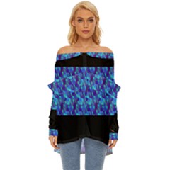 Bubbles Off Shoulder Chiffon Pocket Shirt by Sparkle