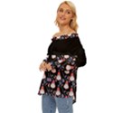 Floral Off Shoulder Chiffon Pocket Shirt View2