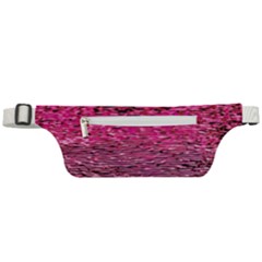 Pink  Waves Flow Series 1 Active Waist Bag by DimitriosArt