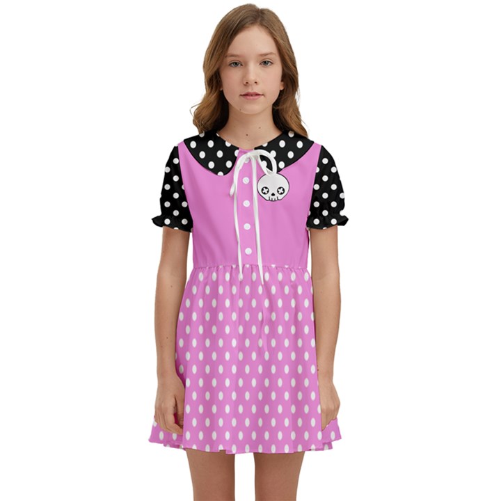 cute skulls Kids  Sweet Collar Dress