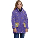 dots and stars Kid s Hooded Longline Puffer Jacket View1