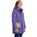 dots and stars Kid s Hooded Longline Puffer Jacket View2