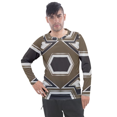 Abstract Pattern Geometric Backgrounds   Men s Pique Long Sleeve Tee by Eskimos