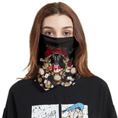 Wonderland Rabbit Face Covering Bandana (two Sides) by NiniLand