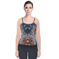 Fractal Velvet Spaghetti Strap Top by Sparkle