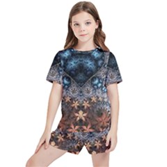 Fractal Kids  Tee And Sports Shorts Set by Sparkle