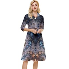 Fractal Classy Knee Length Dress by Sparkle