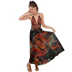 Fractal Backless Maxi Beach Dress by Sparkle