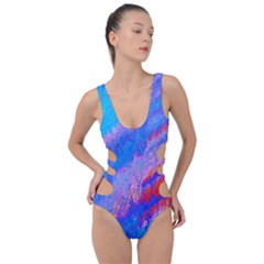 Fractal Side Cut Out Swimsuit by Sparkle