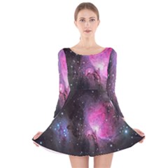 Orion (m42) Long Sleeve Velvet Skater Dress by idjy