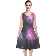 Orion (m42) V-neck Midi Sleeveless Dress  by idjy