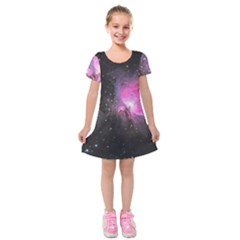 Orion (m42) Kids  Short Sleeve Velvet Dress by idjy