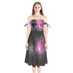 Orion (m42) Shoulder Tie Bardot Midi Dress by idjy