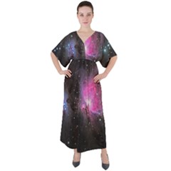 Orion (m42) V-neck Boho Style Maxi Dress by idjy