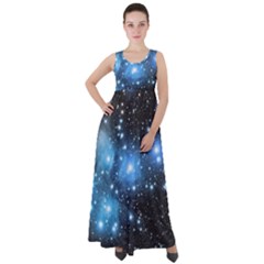 Pleiades (m45) Empire Waist Velour Maxi Dress by idjy