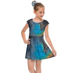 Pacman Nebula (ngc281) Kids  Cap Sleeve Dress by idjy