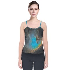 Pacman Nebula (ngc281) Velvet Spaghetti Strap Top by idjy