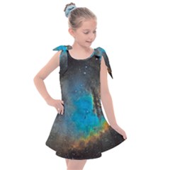 Pacman Nebula (ngc281) Kids  Tie Up Tunic Dress by idjy