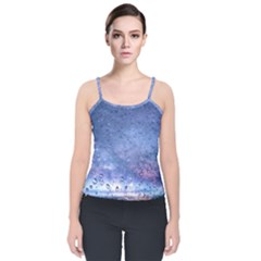 Gouttes D eau Galaxy Velvet Spaghetti Strap Top by kcreatif