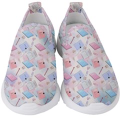 Notepads Pens And Pencils Kids  Slip On Sneakers by SychEva