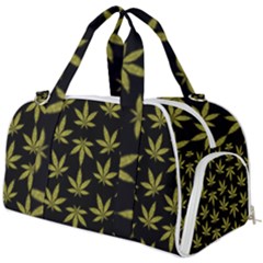 Weed Pattern Burner Gym Duffel Bag by Valentinaart