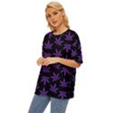 Weed Pattern Oversized Basic Tee View2