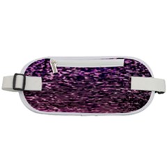 Purple  Waves Abstract Series No2 Rounded Waist Pouch by DimitriosArt