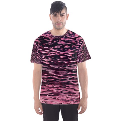 Pink  Waves Flow Series 11 Men s Sport Mesh Tee by DimitriosArt