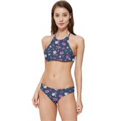 Flowers Pattern Banded Triangle Bikini Set by Sparkle