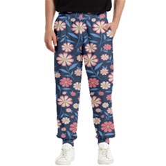 Flowers Pattern Men s Elastic Waist Pants by Sparkle